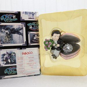 Enesco Pretty as a Picture Boy with Ring Box Christmas Ornament Engagement Ring